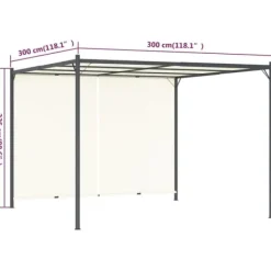 Hot Mångsidig pergola med justerbart tak - Utomhusmöbel | Färg: Gräddvit | Storlek: 3x3 m Valvbågar, Spaljéer, Bersåer & Pergolor
