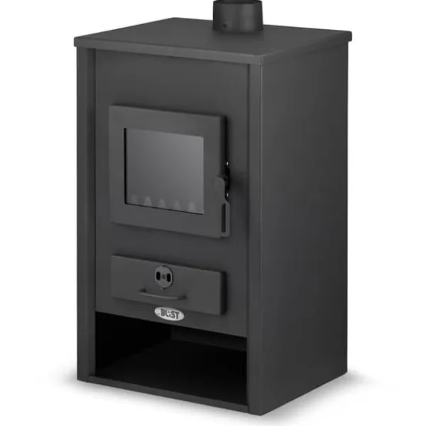 New Mångsidig vedspis med vattenmantel - 15 kW, lämplig för öppna & slutna system Vedeldade Kaminer