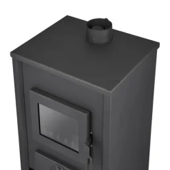 New Mångsidig vedspis med vattenmantel - 15 kW, lämplig för öppna & slutna system Vedeldade Kaminer