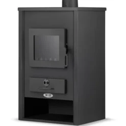 New Mångsidig vedspis med vattenmantel - 15 kW, lämplig för öppna & slutna system Vedeldade Kaminer