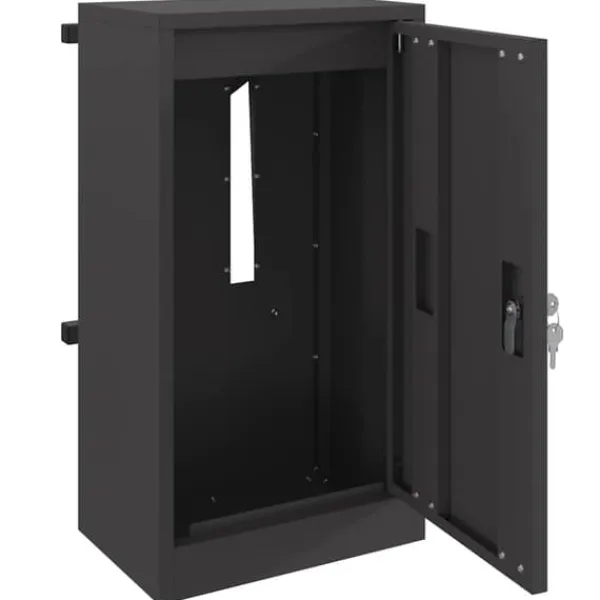 Discount Modern stålbrevlåda för utomhusbruk | Färg: Svart | Storlek: 30x23x55 cm Postlådor & Brevlådor