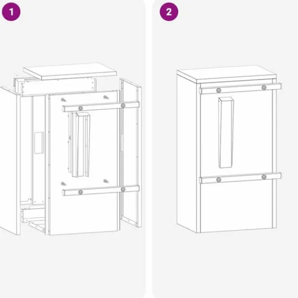 Discount Modern stålbrevlåda för utomhusbruk | Färg: Svart | Storlek: 30x23x55 cm Postlådor & Brevlådor
