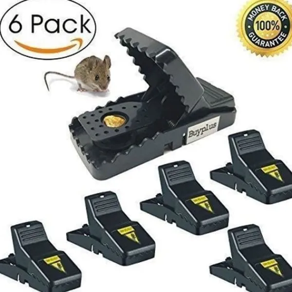Outlet Mouse Trap 6-pack Musfällor för att döda möss, snabbt och oändligt återanvändbart genom att lägga bete eller annan mat Skadedjursfällor