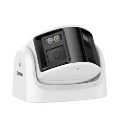 6MP Dubbelobjektivs Säkerhetskamera, 180° Vidvinkel, AI Människodetektering,8MP-V2