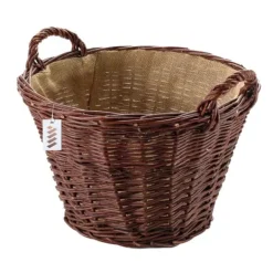 Clearance Mörk rottingkorg för skörd av frukt, grönsaker, potatis, blomkruka, rökt ballong, 45 cm, utan insats Trädgårdskorgar