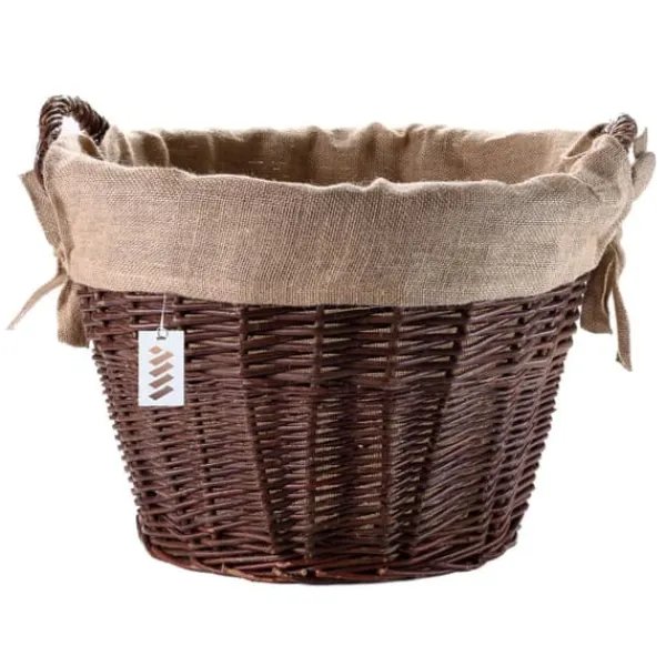 Clearance Mörk rottingkorg för skörd av frukt, grönsaker, potatis, blomkruka, rökt ballong, 45 cm, utan insats Trädgårdskorgar