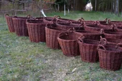 Sale Mörk rottingkorg för skörd av frukt, grönsaker, potatis, blomkruka, rökballong, 30 cm, utan insats Trädgårdskorgar