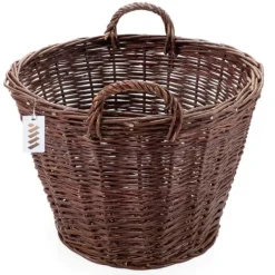 Sale Mörk rottingkorg för skörd av frukt, grönsaker, potatis, blomkruka, rökballong, 30 cm, utan insats Trädgårdskorgar