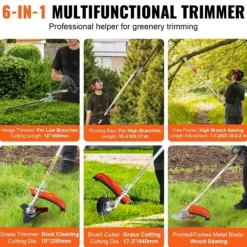 New Multifunktionellt 6-i-1 trimverktyg, Gashäcksax 52CC, ogräsätare, kraftfull och effektiv, lätt att använda Trädgårdsmaskiner