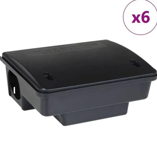 vidaXL Musfällor 6 st svart 23x19x9,5 cm