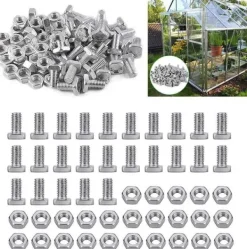 Hot Muttrar och Bultar för Växthus - 50 delar Växthus
