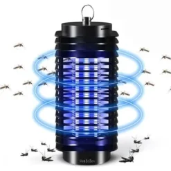 Mygga-avskräckande lampa - LED - 110V - 3W - 12x12x27 cm - Attraherar och dödar insekter