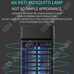 Myggavvisande lampa - TD® - LED - Svart - Elektrisk stöt - Ultrasound