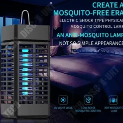 Myggavvisande lampa - TD® - LED - Svart - Elektrisk stöt - Ultrasound