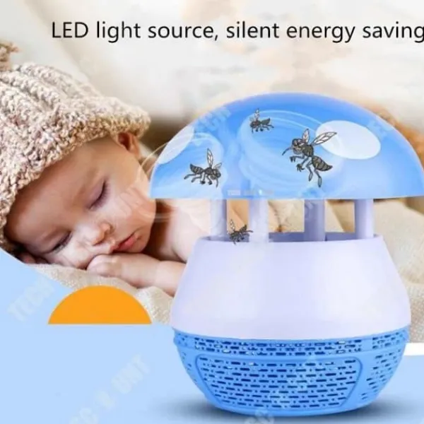 Myggfångande lampa - TD® - Uppladdningsbar - 16.5cm - icke giftig - Blå nattlampa