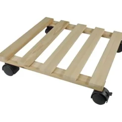 Clearance NATURE Växtställ på hjul - Gran - H7,4 x 35 x 35 cm Växtställ