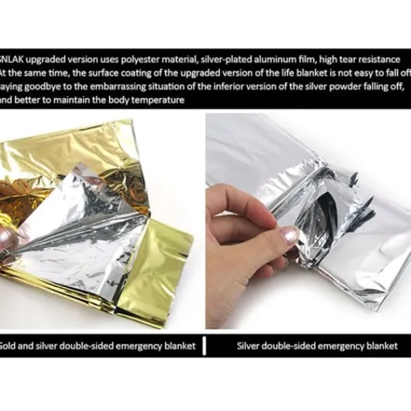 Sale nödfilt Survival Rescue First Aid Folie Termisk filt 130x210cm Beredskapsplaner