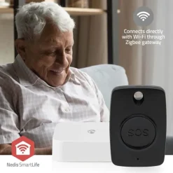 Nedis Smart Panic Knapp | Zigbee 3.0 | Batteritypsenergi: CR2450 | Svart