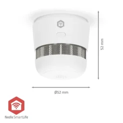Clearance Nedis SmartLife Rökdetektor | Batteridriven | Givarlivscykel: 10 år | EN 14604 | Max. batteritid: 36 Månader | 85 dB | Vit | 1 st Rök- & Koloxiddetektorer