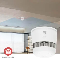 Clearance Nedis SmartLife Rökdetektor | Batteridriven | Givarlivscykel: 10 år | EN 14604 | Max. batteritid: 36 Månader | 85 dB | Vit | 1 st Rök- & Koloxiddetektorer