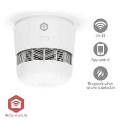 Clearance Nedis SmartLife Rökdetektor | Batteridriven | Givarlivscykel: 10 år | EN 14604 | Max. batteritid: 36 Månader | 85 dB | Vit | 1 st Rök- & Koloxiddetektorer