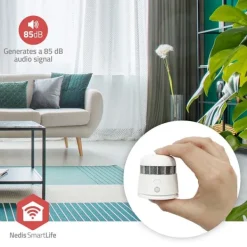 Clearance Nedis SmartLife Rökdetektor | Batteridriven | Givarlivscykel: 10 år | EN 14604 | Max. batteritid: 36 Månader | 85 dB | Vit | 1 st Rök- & Koloxiddetektorer