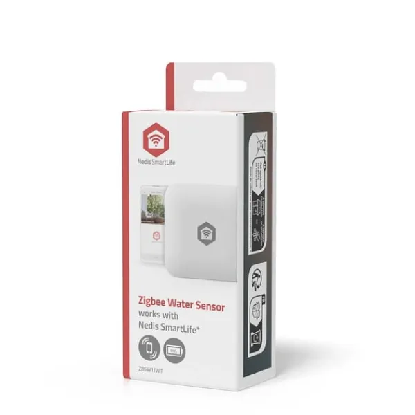 Nedis SmartLife Water Detector | Zigbee 3.0 | Batteridriven | Max. batteritid: 12 Månader | Vit