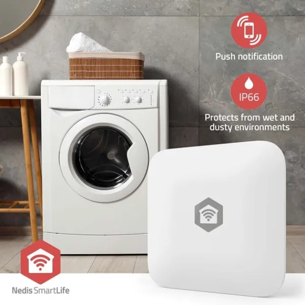 Nedis SmartLife Water Detector | Zigbee 3.0 | Batteridriven | Max. batteritid: 12 Månader | Vit