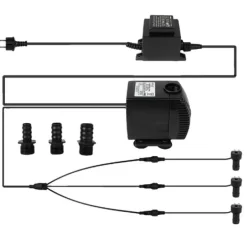 Nedsänkt Vattenpump, 1500 L/H Utsläpp, 3 LED Ringlampor,Pumpa lägg till LED-ring