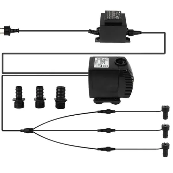 Nedsänkt Vattenpump, 1500 L/H Utsläpp, 3 LED Ringlampor,Pumpa lägg till LED-ring