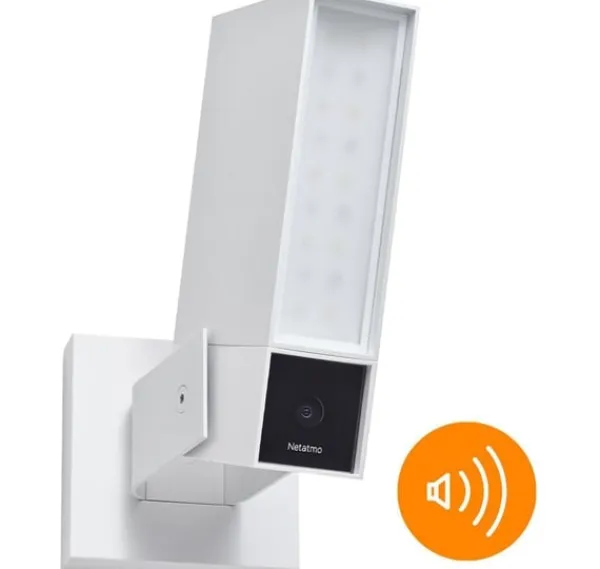 Netatmo säkerhetskamera Smart utomhuskamera med siren, vit