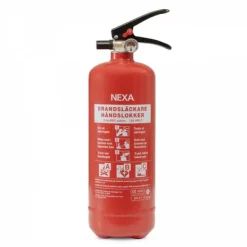 New Nexa brandsläckare, 2 Kg ABC-pulver med väggfäste (13402) Brandsläckare