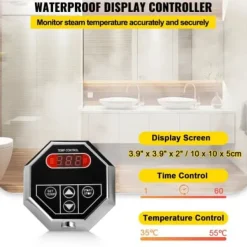 Sale Ånggenerator, 6kW bastuånggenerator med LED digital display, 39.5x15.3x31.3 cm, rostfritt stål Bastu