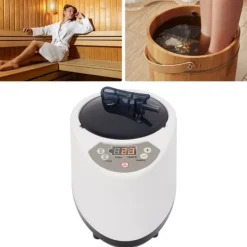 Discount Ångmaskin för bastu, 1000W effekt, 3L kapacitet, 9 temperaturnivåer, timer 5-95 minuter, fjärrkontroll Bastu