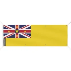Niue Flag Banner 8 Öljetter 40x120 cm