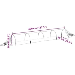 New Nättunnlar 4 st - Glasfiber och PP för växtskydd | Storlek: 1,5x5 m Växthus