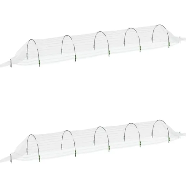 Outlet Nättunnlar 2 st 1,5x5 m glasfiber och PP Växthus