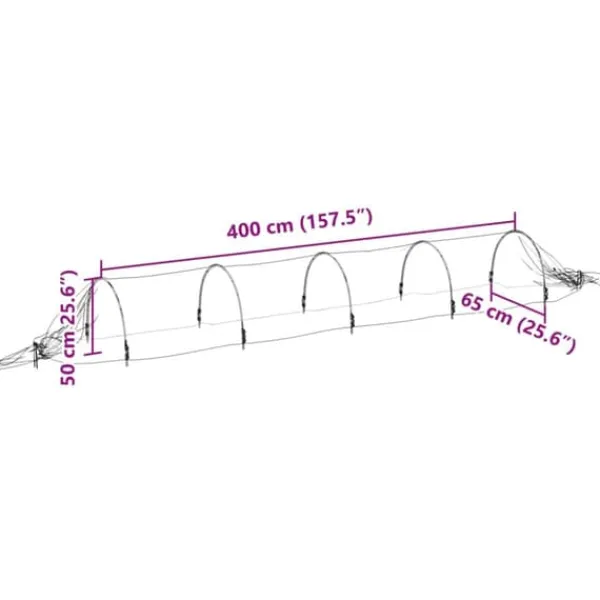 Outlet Nättunnlar i glasfiber och PP - 2-pack för växtskydd | Storlek: 1,5x5 m Krukor & Växtbehållare