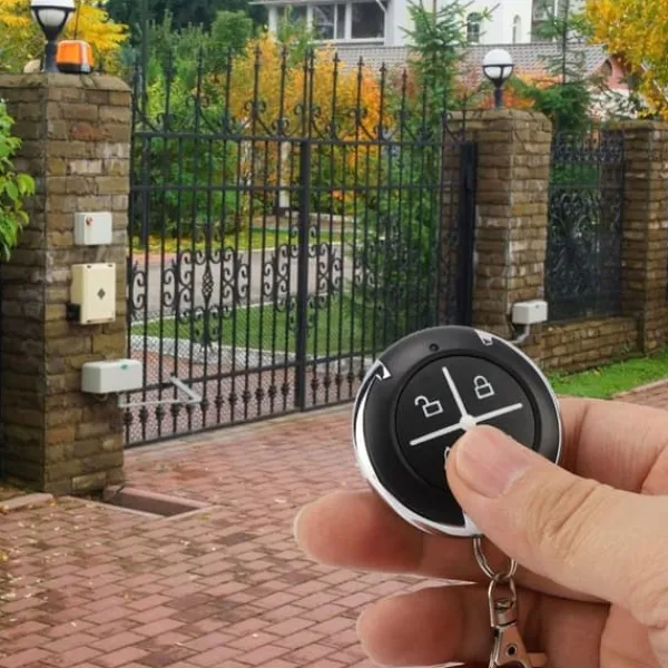 Sale 4-nyckel svart rund automatisk kopieringsgarageport trådlös fjärrkontroll (433MHZ) Skjul, Garage & Carports