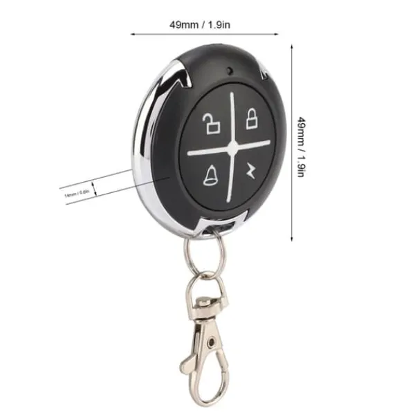 Sale 4-nyckel svart rund automatisk kopieringsgarageport trådlös fjärrkontroll (433MHZ) Skjul, Garage & Carports