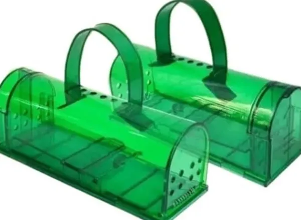 OBOSOE 2 st Råttfällor – Automatisk Kontinuerlig Musfälla för Kök, Förråd & Sovrum | Plastkonstruktion med Pedal & Handtag