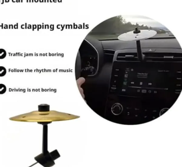 Outlet OBOSOE Bildekoration med Cymbal – Bilens Luftventil Dekoration som Skapar Roliga Ljud För Fåglar & Småvilt