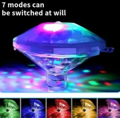 OBOSOE Floating Bath Disco Lights - 7 lägen Led Bath Lights, färgförändrande undervattens Disco Light, Led Lights för pool och festdekoration