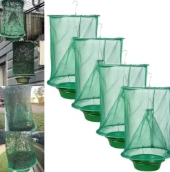 Sale OBOSOE Flugfälla flugfångare 4-pack – återanvändbar, effektiv flugavvisare för utomhus och inomhus Skadedjursfällor