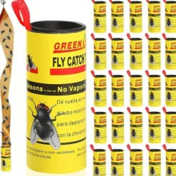 Hot OBOSOE Flugfälla flugfångare flugpapper rulle 30-pack Skadedjursfällor