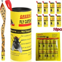 Discount OBOSOE Flugfälla flugfångare flugpapper rulle 10-pack Skadedjursfällor