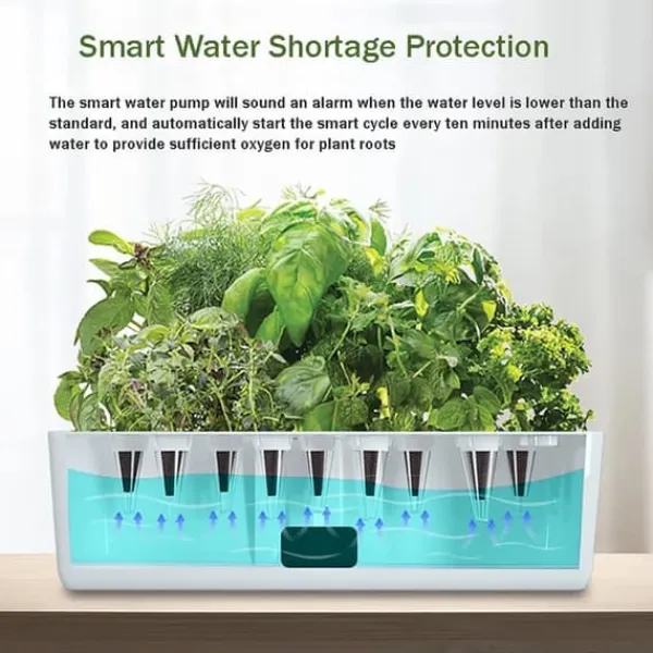 Best OBOSOE Hydroponisk Odlingssystem – Inomhus Trädgård med LED-växtljus & 16H Smart Timer Kit För Växt- & Örtplantering