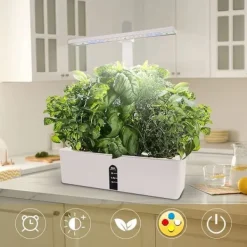 Best OBOSOE Hydroponisk Odlingssystem – Inomhus Trädgård med LED-växtljus & 16H Smart Timer Kit För Växt- & Örtplantering