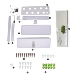 Best OBOSOE Hydroponisk Odlingssystem – Inomhus Trädgård med LED-växtljus & 16H Smart Timer Kit För Växt- & Örtplantering