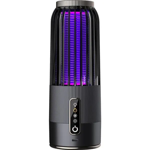 OBOSOE 2-i-1 Portabel Myggdödare/Mygglampa – USB & Solenergi, Uppladdningsbar Insektsdödare Myggfångare Insektsmedel & Djuravvisande Medel